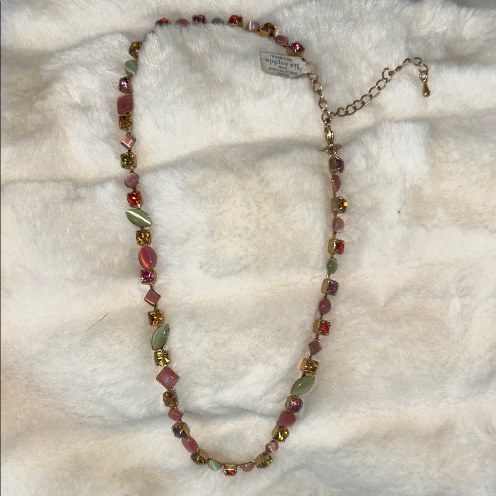 NWT Lia Sophia Vibrant crystal and stone Necklace